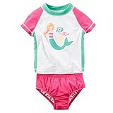 Carter's Baby Girl's 2-Piece Mermaid Rushguard Set