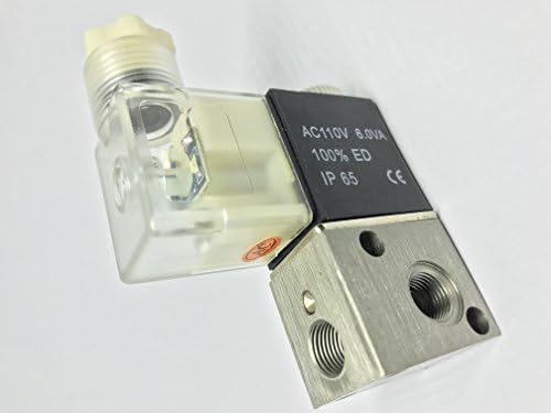 lyhpccom AC 110V 6.0VA 2 Position 3 Way Pneumatic Electromagnetic Solenoid Valve G1/8" 3v1-06