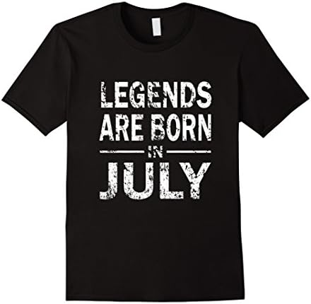 Men's Legends Are Born In July Gift T Shirt 2XL Black