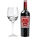Red Wine Glasses Set of 2 Hand Painted Designed with Strong Presence by DAQQ, Inspired by the 'Duomo di Milano', Fine Addition To Any Wine Decanter, Unique Gift for Wine Enthusiasts