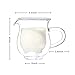 LOHOME (TM) Handcraft Borosilicate Glass Cup Creative Cute Calf and Half Transparent Heat-resisting Double-layer Cow Milk Glass Cup Creamer Pitcher