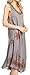 Sakkas 117 Watercolor Palm Tree Tank Caftan Short Dress - Grey/One Size