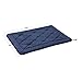 LANGRIA Bath Mats Memory Foam Bathroom Rugs Water Absorbent Fast Dry Soft Comfortable Stylish Coral Fleece Surface,17'' x 24'' (Navy Blue, 2 Pieces)