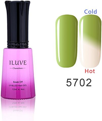 iLuve Long Lasting Soak Off Chameleon Temperature Colour Change Nail Polish with 60 Color Choices | 1 bottle with 12ml UV Gel Polish of Color #5702