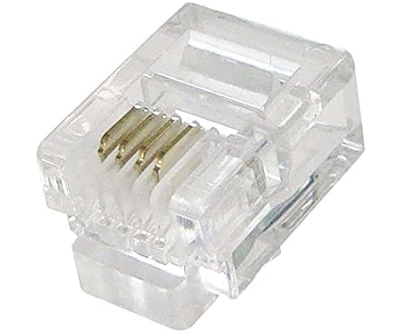 Amazon.com: Modular Plug, RJ11 Plug, 6 Position, 4 Conductor, For Round
