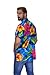 V.H.O. Funky Hawaiian Shirt, Shortsleeve, Bigflower, lightblue, L