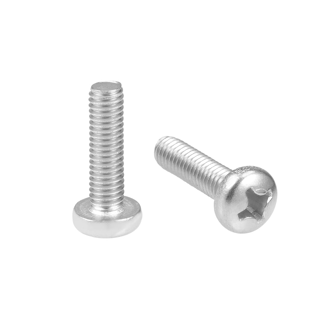 sourcing map M6x22mm Machine Screws Pan Phillips Cross Head Screw 304 Stainless Steel Fasteners Bolts 15Pcs