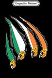 Composition Notebook: Ireland Patriotic American Eagle Claws With Irish Flag Premium  Journal/Notebook Blank Lined Ruled 6x9 100 Pages