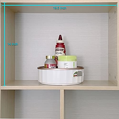 SEALON Lazy Susan Cabinet Organizer – Non-Slip Kitchen Turntable Organizer 360 Rotating Spice Rack Organizer for Cabinet with 2 Handle 9 Inch