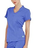 Adar Indulgence Womens Jr. Fit Womens Keyhole Scrub Top