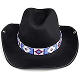 La vivia Handmade Blue RED White Beaded Billy Jack Hatband Replica H-44-SB-1