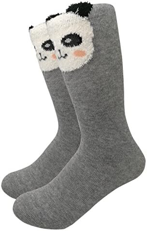 Loverey Gray Panda Bear Socks Knee High Socks For Girls 1Pairs-M