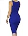 ALLEGRACE Womens Sleeveless Sexy Bodycon Midi Bandage Party Evening Dresses Blue M