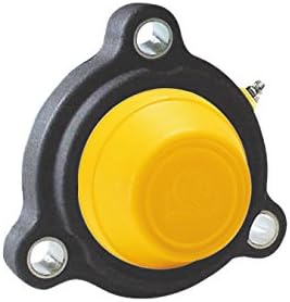 System Plast UCFG205-16-SS-OEC 3-Bolt Flange Bearing, Black Polyamide Housing with 1" Bore Diameter