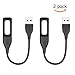 EveShine 2Pcs Fitbit Flex Charger, Replacement USB Charger Cable for Fitbit Flex Band Wireless Activity Bracelet (20cm, 2 Pack, Black)