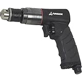AIRCAT 4338 3/8-Inch Red Composite Reversible Power Drill With Jacobs Chuck