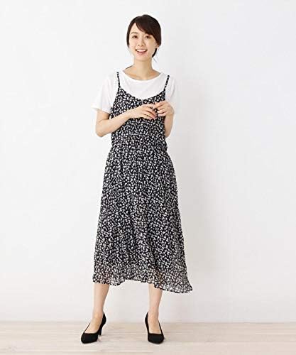 Amazon Co Jp シューラルー Shoo La Rue Tシャツ フラワーしわキャミワンピースset 02 M ネイビー 193 服 ファッション小物