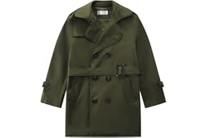 LJYH Big Boys Classic Peacoats Dress Coats Children Fall Toggle Trench Jackets