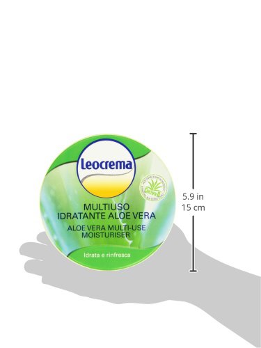 LEOCREMA MULTIUSO IDRATANTE ALOE VERA CREAM 150 ML, 5.0 FL OZ MADE IN ITALY [ITALIAN IMPORT]