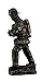 Resin Statues Firefighter Carrying Child Metallic Bronze Statue 11 Inches Tall 5 X 11 X 4.5 Inches Bronze