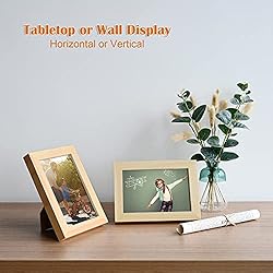 KINLINK 4x6 Picture Frames Natural Wood Frames with