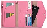 Travelambo Rfid Blocking Passport Holder Wallet & Travel Wallet Envelope (pink)