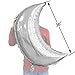 Crescent Moon Shaped Mylar Balloons 36 inch Moon and Star Party Balloons Pack of 18 for Birthday Party Anniversary Celebrate Parties Wedding Baby Shower Decorations (Gold and Silver)