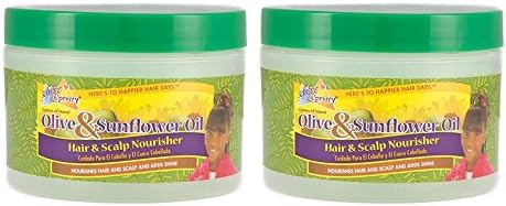 Sofn'Free n'Pretty Olive & Sunflower Oil Hair and Scalp Nourisher 8 oz Pack of 2