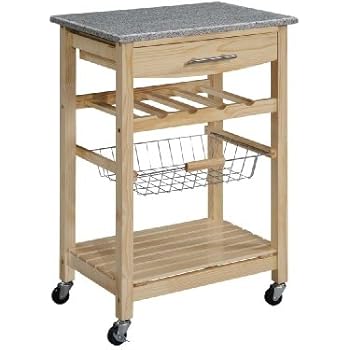 Amazoncom Origami Foldable Kitchen Island Cart Black