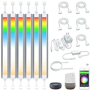 Smart Under Cabinet Lighting Strip Lights White & Color Ambiance Dimmable Work with Alexa Google Smart Thing Phone App…
