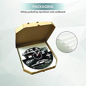 Kovides Fishing Vinyl Clock 12 Inch for Boyfriend Hobby Original Home Decor Fishing Vinyl Record Wall Clock Activity… 41ZEUDDGVgL