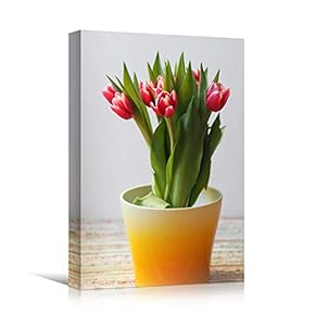 signwin Canvas Wall Art Red Arrangement Bouquet Expressive...