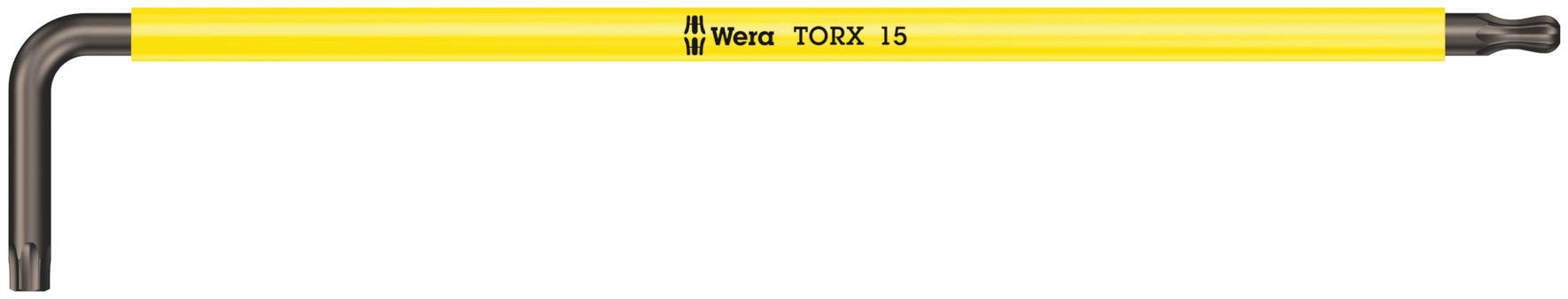 Wera 05024484001 967 SPKXL Torx Laser Long L-Key, Bright Yellow, TX 15 x 123 mm