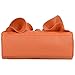 FASH Limited Bowk-not Ruffle Accent Handbag PU Leather Handbag - Orange