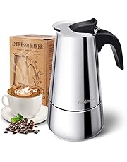 Stovetop Espresso Maker Moka Pot,300ml/450ml Godmorn Italian Coffee Maker Percolator,6 cup/9 cup
