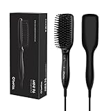O'bella Hair Straightener Brush-Dual Voltage Fast Heating Mini Straightening Brush with 1.1