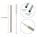 Angled Tips 10 Pieces Reusable Boba Straws and Smoothie Straws, 8 Pieces Reusable Plastic Straws and 2 Pieces Rainbow Stainless Steel Metal Straws with 2 Cleaning Brushes and 1 Straw Case, BPA Free