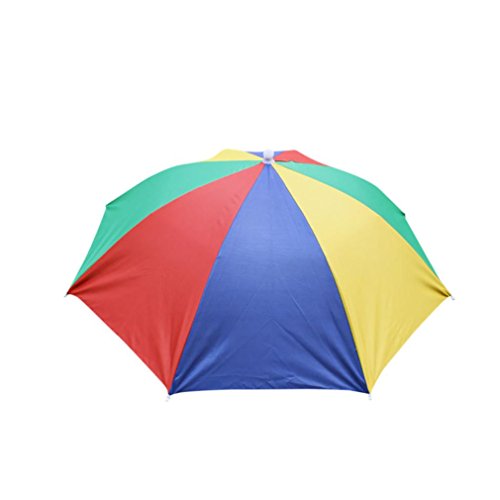 Nacome Outdoor Umbrella Hat,Novelty Foldable Sun Day Rainy Day Hands Free Hat Cap (Multicolor)