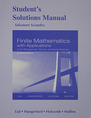 Student Solutions Manual for Finite Mathemati…