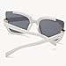 Supertrip Womens Fashion Oversized Round Square Plastic Vintage Cut-Out Flash Mirror Lens Cat Eye Sunglasses Color White/Gold