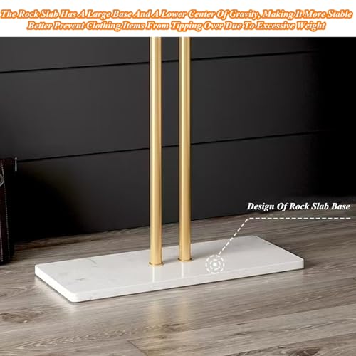 Beauenty Freestanding Metal Coat Rack,Durable Stable Independent Hallstand,Standing Coat Rack with Heavy Base,Metal Clothes Tree With Hooks Suitable For Hanging Clothes,Hats,Bags In Modern Households