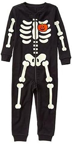 Gymboree One-Piece Gymmies - Skeleton Glow in the Dark (12-18 Mos)