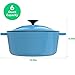Vremi Enameled Cast Iron Dutch Oven Pot with Lid - 6 Quart Capacity for Preparing Low and Slow Cooking Meals - Electric Gas Stove Top Oven Compatible Cookware - Deep Large Dutch Pot - Blue