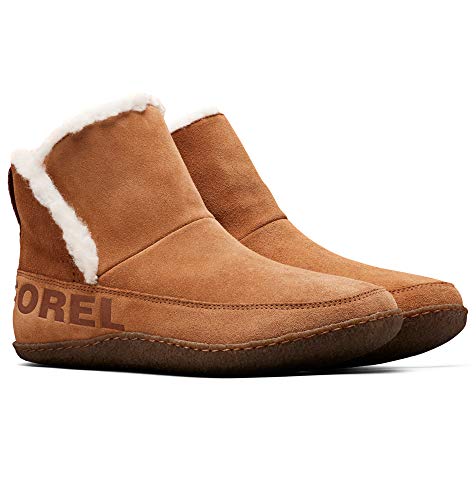 Sorel-Womens-Nakiska-Bootie-House-Slippers-with-Suede-and-Faux-Fur-Lining