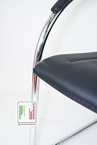 Stil-Sedie-Poltrona-Sedia-Ufficio-Su-Slitta-Modello-Milano-NERO