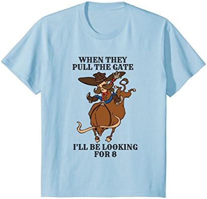 Kids Bull Riding T-Shirt Gifts -- When They Pull The Gate 4 Baby Blue