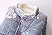 Mud Kingdom Puffer Vest Toddler Girls Floral Pattern Fleece Lined Faux Fur Button Up Grey 3T
