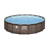 Coleman Power Steel Deluxe Series 18’ x 48” Metal Frame Round Above Ground Pool Set with Filter Pump, Ladder & Pool…