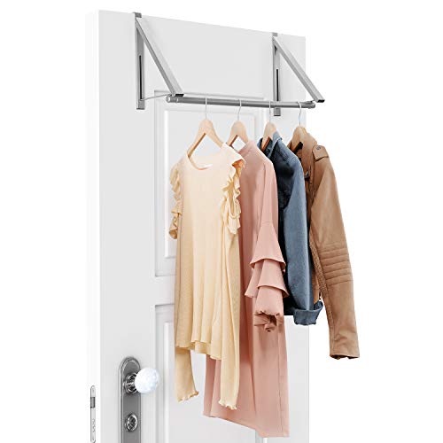 StorageMaid Over The Door Closet Rod - Heavy-Duty Hanging Clothes Rack Organizer and Hanger for Clothing Or Towels - Great for Home and Dorm Room