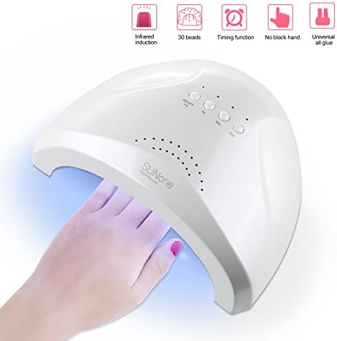 UV LED Nail Light Gel Nails48W-24W Nail Lamp With 4 Timer Setting and 2 Nail Files Nail Polish Dryer Power Adjustable